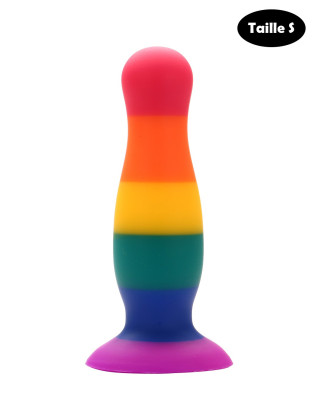Plug anal ventouse multicouleur taille S 